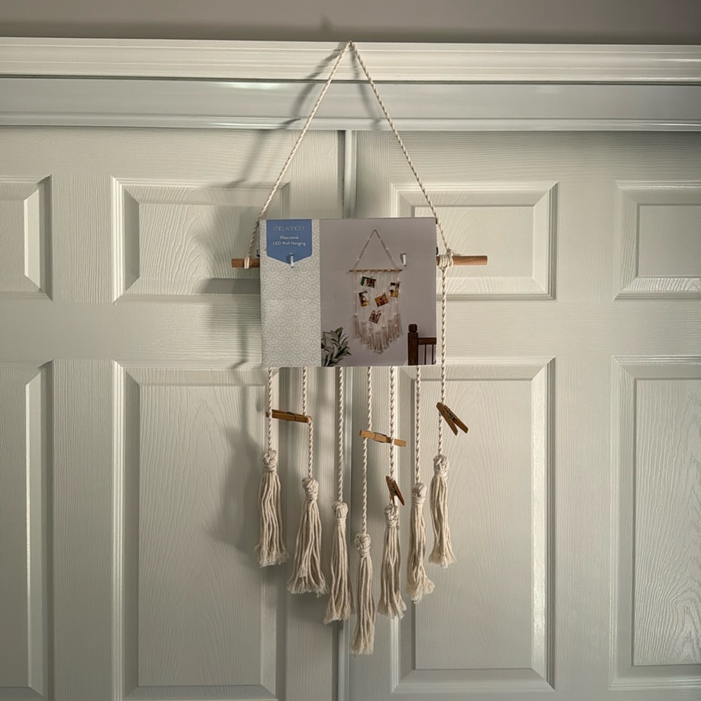 NWT Melannco Macrame LED Wall Hanging